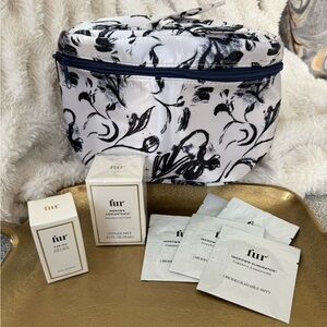 Fur Skincare Set with Navy and White Bag